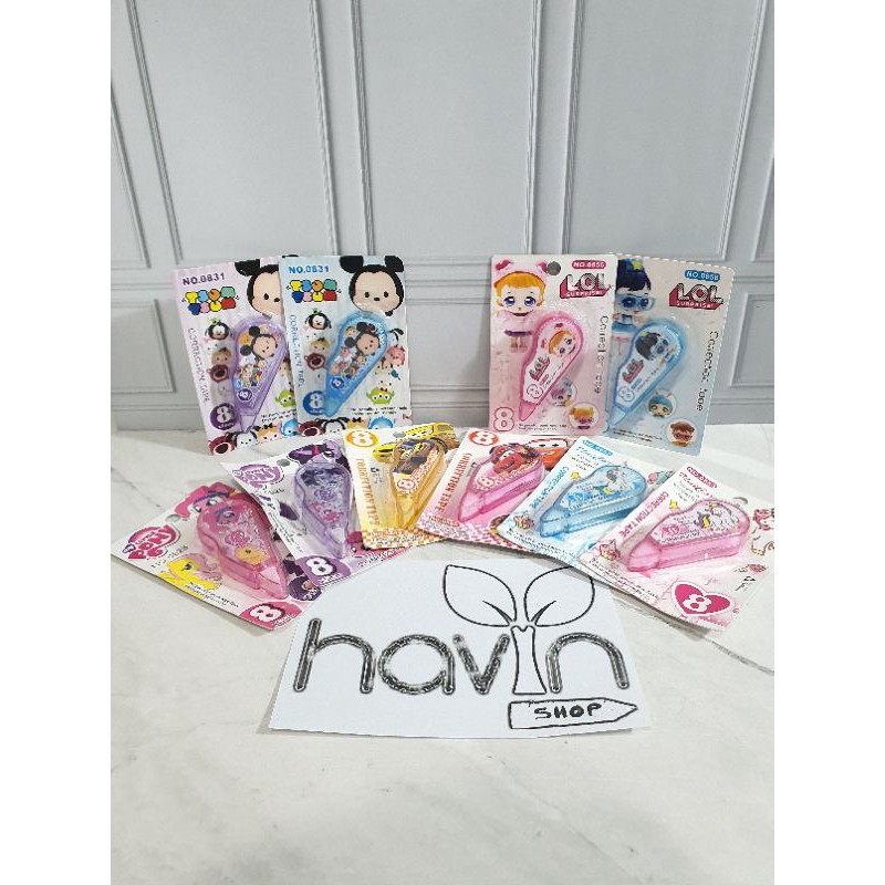 TIPEX ROLL/correction tape/tip-ex kertas/tipe-x karakter lucu kecil-2