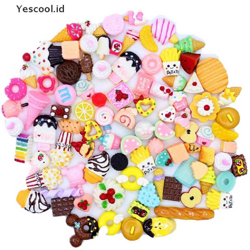 【Yescool】  Mini Play Toy Food Cake Biscuit Donuts Miniature .