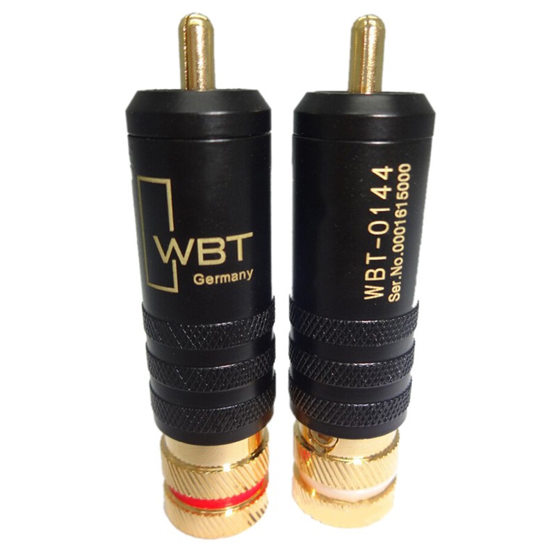 (Ele) 1pc Wbt-0144 Plug Audio Video Rca Lapis Emas Putih