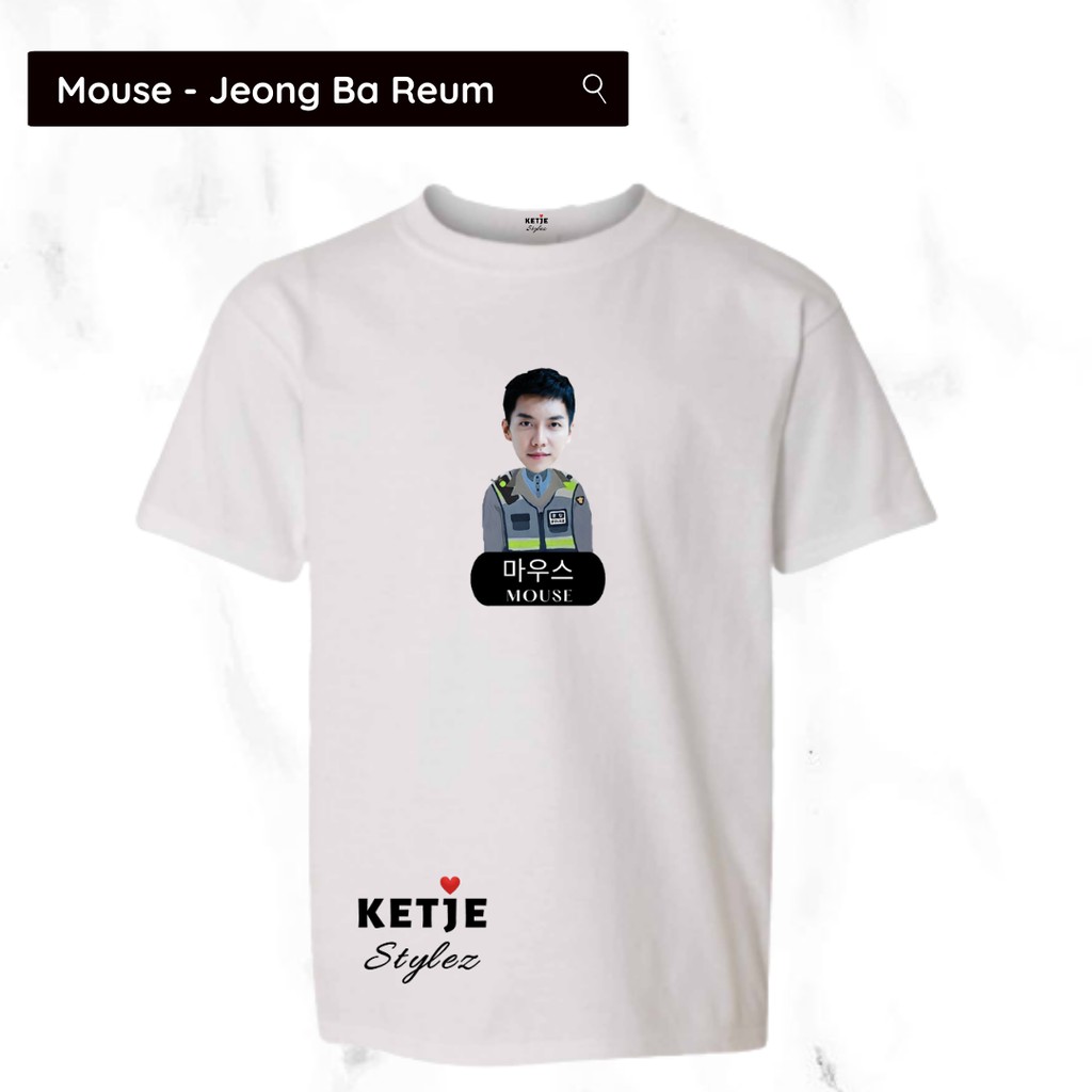Kaos custom Kdrama Mouse Lee Seung Gi Jeong Ba Reum / Sablon Print Kaos Mouse Seunggi Ketjestylez