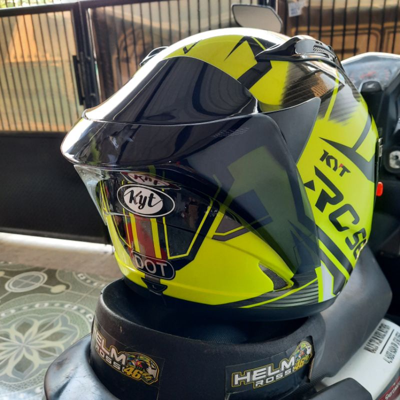 Spoiler 3D Helm KYT RC7 RC 7 RC SEVEN Smoke Hitam Bening sudah termasuk 3M DOUBLE tape tinggal pasang