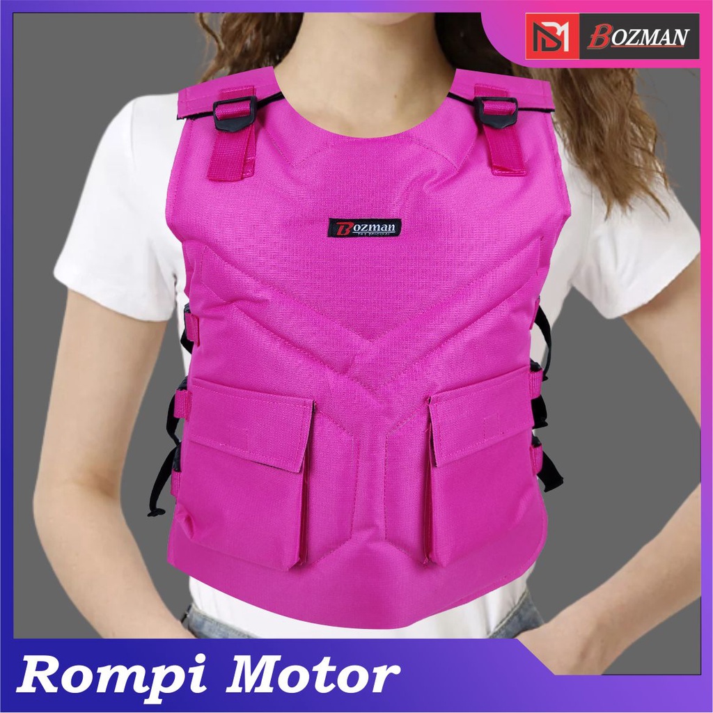 Rompi Motor Loreng Camo Grey Anti Angin Pelindung Dada dan Body Protector