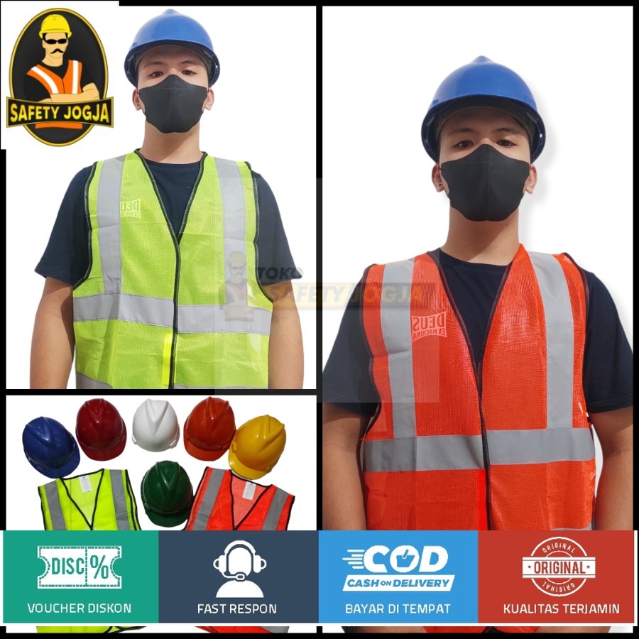 PAKET SAFETY HELM ASA STANDART DAN ROMPI 4 LINE GOSAVE