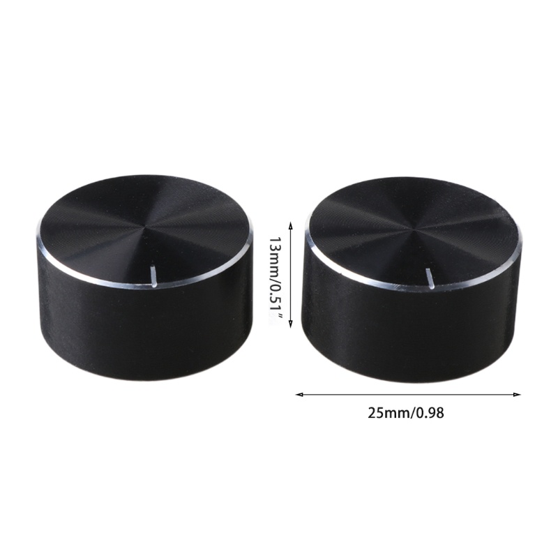 Gro 2Pcs 25x13mm D Axis Rotary Potensiometer Knob Encoder Kontrol Volume Untuk Speaker