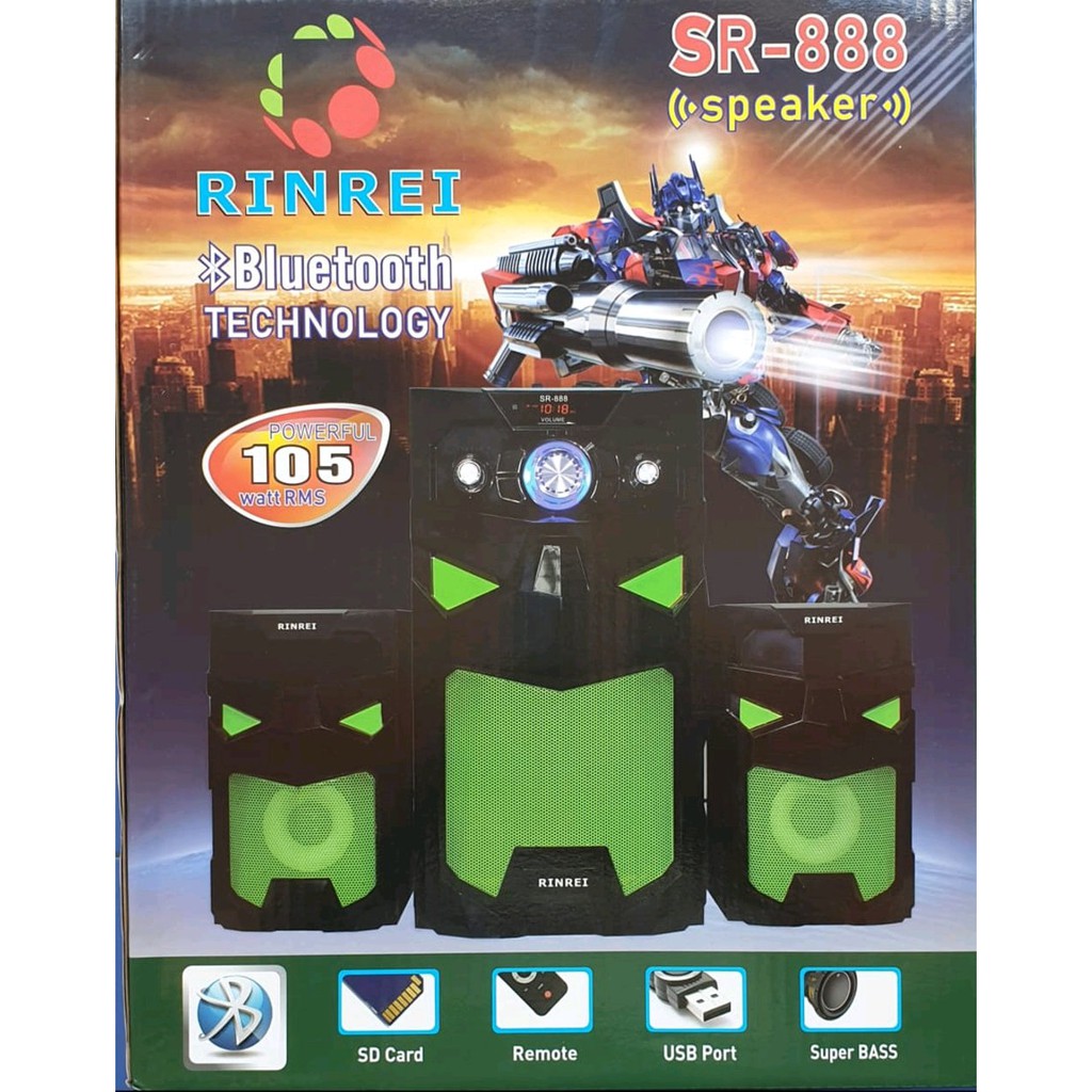 SPEAKER BLUETOOTH RINREI SR 888 -SPEAKER AKTIF -BLUETOOTH SPEAKER