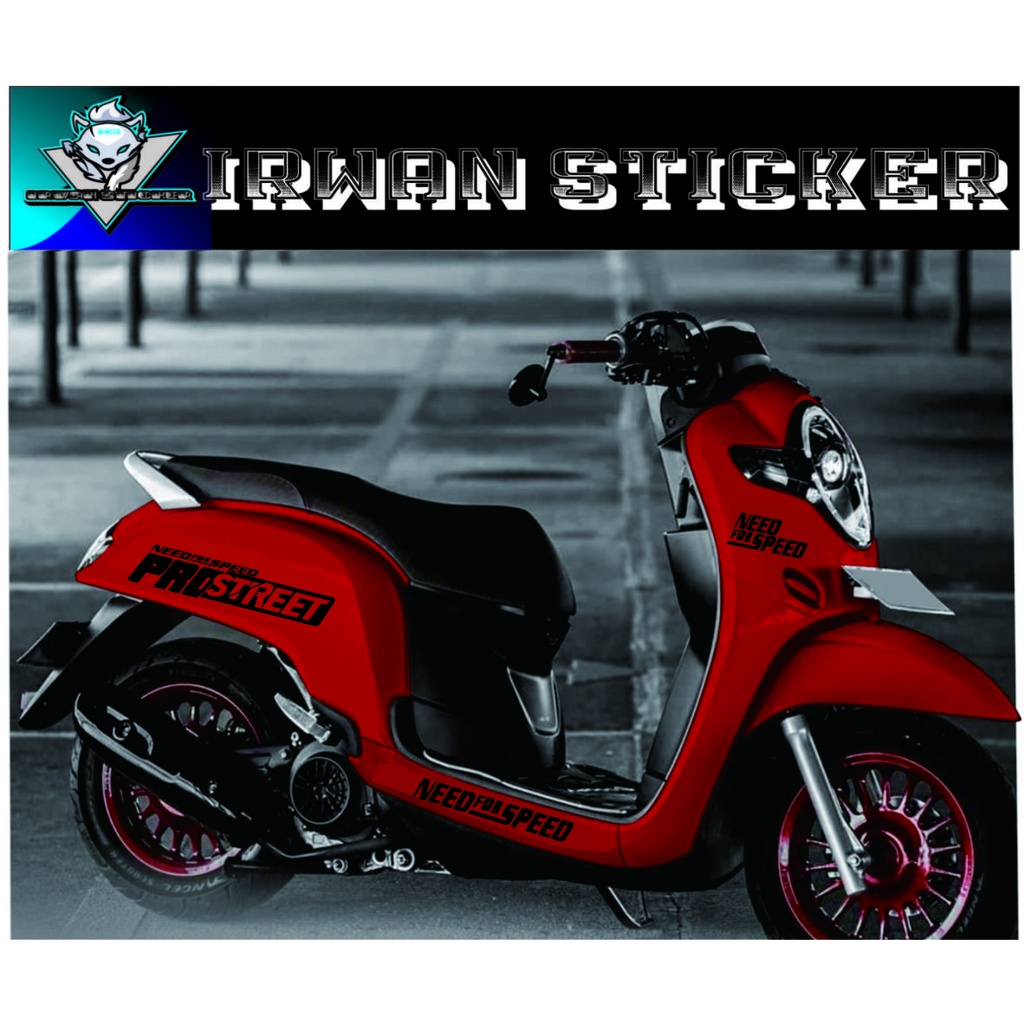 STICKER MOTOR HONDA SCOOPY COSTUM NAMA PROSTREET /CUTING STICKER VARIASI HONDA SCOOPY 2020