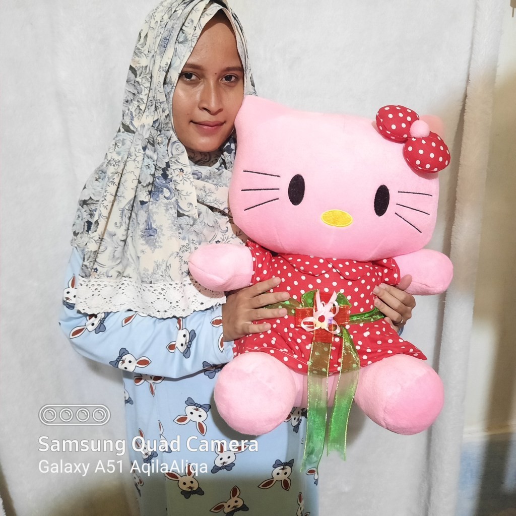 Boneka hello Kitty ikat pinggang XL GRATIS UKIR NAMA 50cm