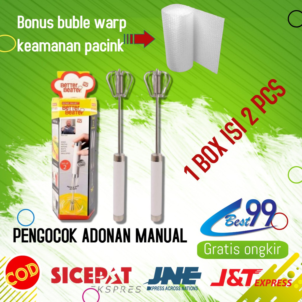 MIXER TANGAN BETTER BEATER PENGOCOK ADONAN KUE PENGOCOK TELUR MANUAL