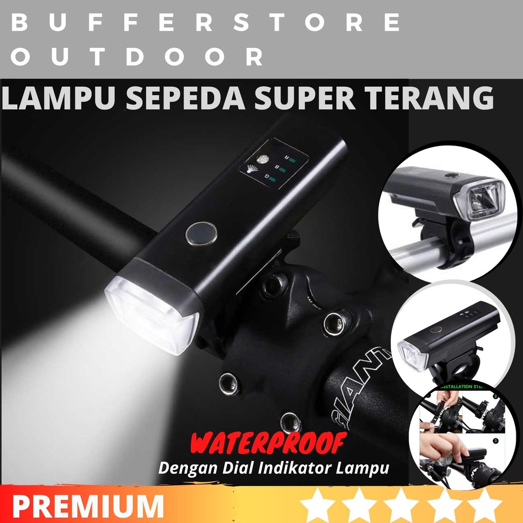 Lampu Sepeda LED USB Charger Super Terang Tahan LamaMTB Gunung Seli Roadbike