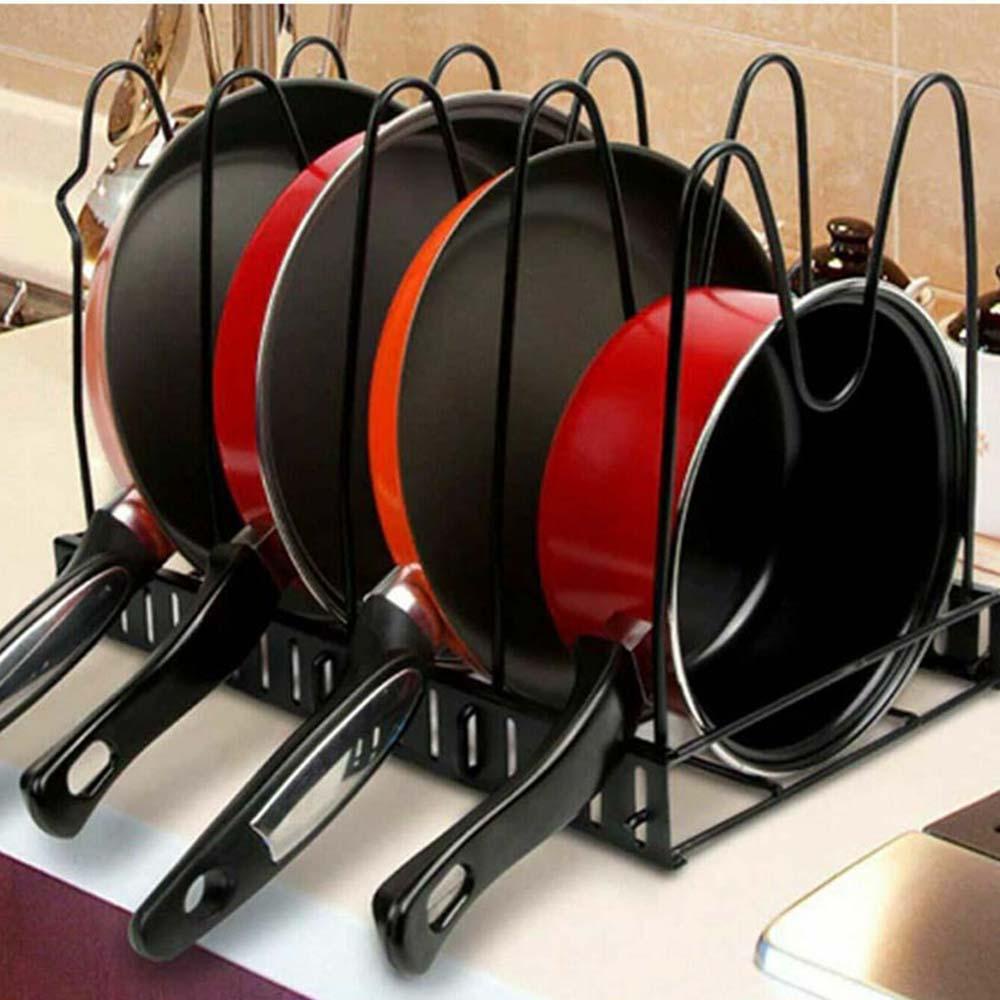 [Elegan] Rak Penutup Panci Saucepan Berguna Sendok Garpu Lemari Dapur Organizer Tempat Penyimpanan