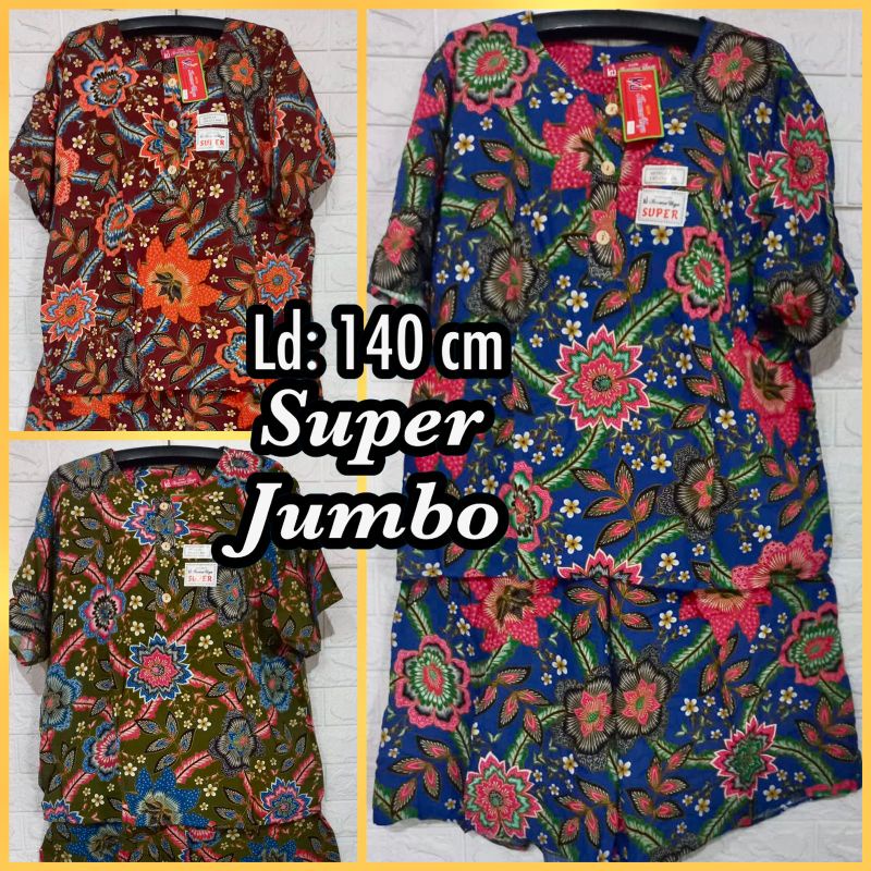 STELAN SETELAN KULOT BABYDOLL BABY DOLL BABYDOL BUSUI BATIK KENCANA UNGU LABEL BIRU KEKINIAN MURAH