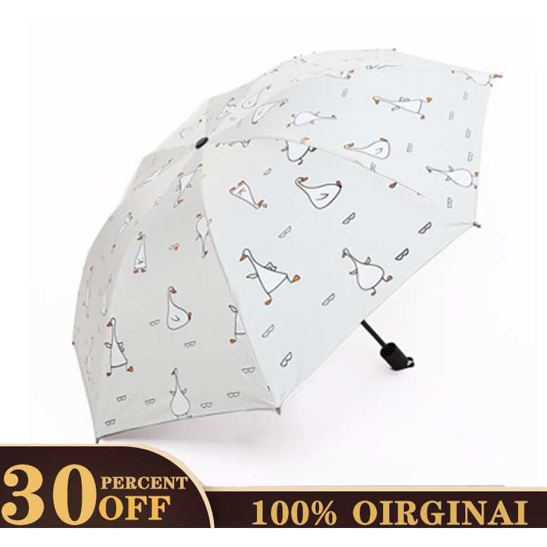 (ready) Net Celebrity, Black Glue, Goose Head, Sun And Rain Dual-use Sun Umbrella, Gift Umbrella