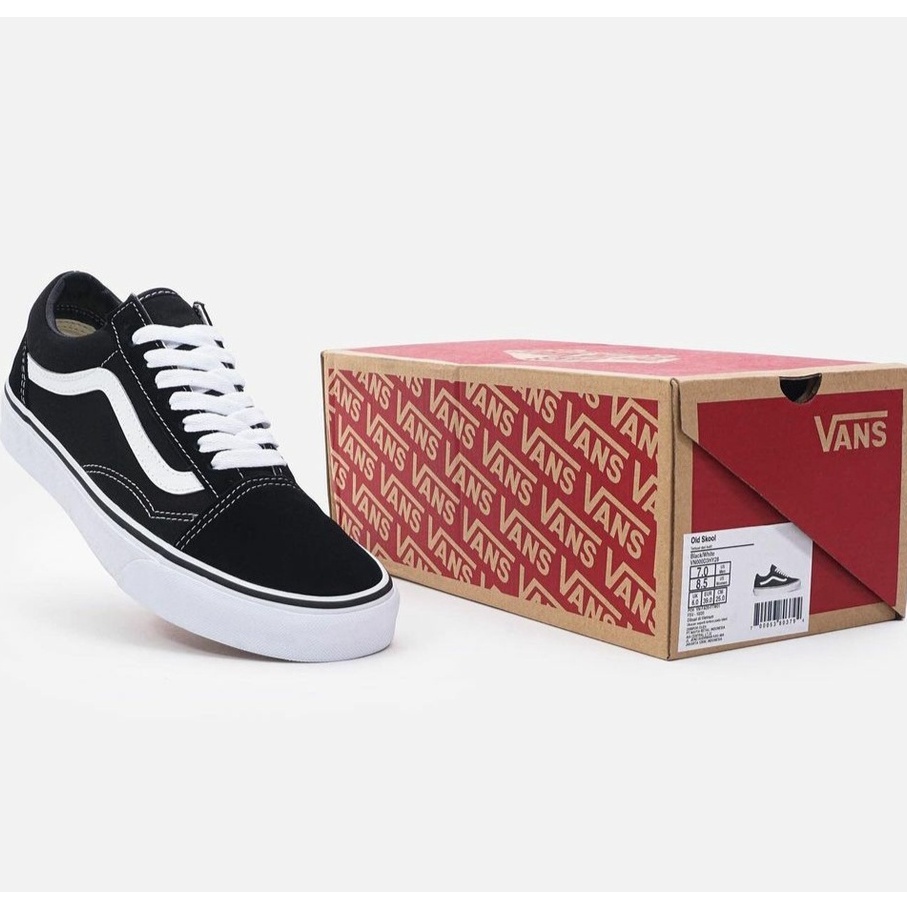 Vans Sepatu Vans Old School Vans Original Black White Classic Pria Wanita