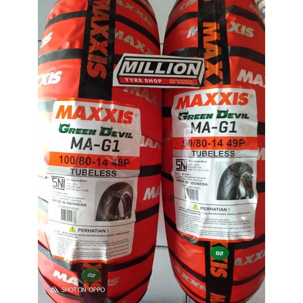 MAXXIS GREEN DEVIL MA G1 100.80 RING 14 DAN 90.80 RING 14 TUBELESS