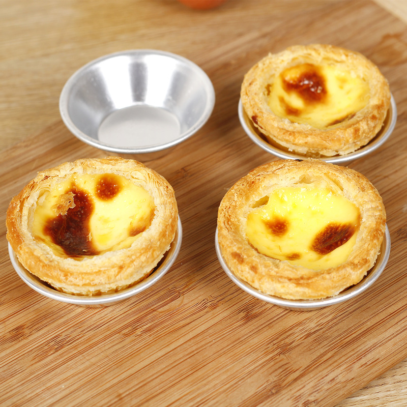 Reusable Nonstick Ripple Egg Tart Muffin Pastry Cupcake5/10Pcs Paduan Aluminium Cetakan Menara Telur Pineapple Crisp Mold