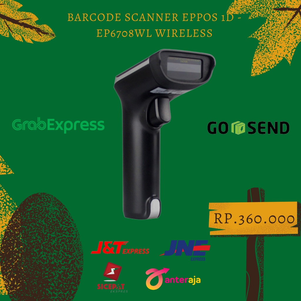 Barcode Scanner EPPOS 1D - EP6708WL Wireless klikvapebandung