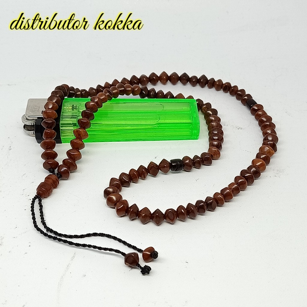 MURAH Kalung kokka kaukah kaokah fukakah koka tasbih wajik coklat