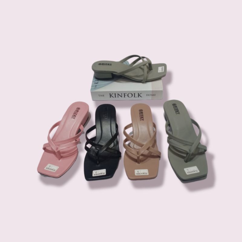 Sandal Japit Heels/Sandal Wanita Hak 3cm