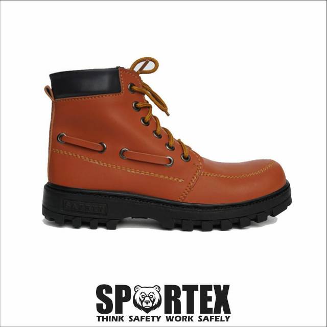 Safety Shoes Ujung Besi / Sepatu Safety Type GXGX Warna Tan By Sportex