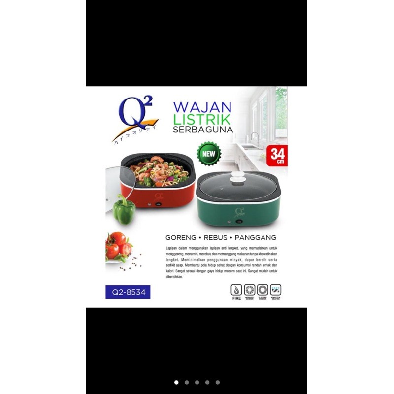 [preloved] TERMURAH WAJAN LISTRIK SERBAGUNA Q2 (baru sekali pakai)