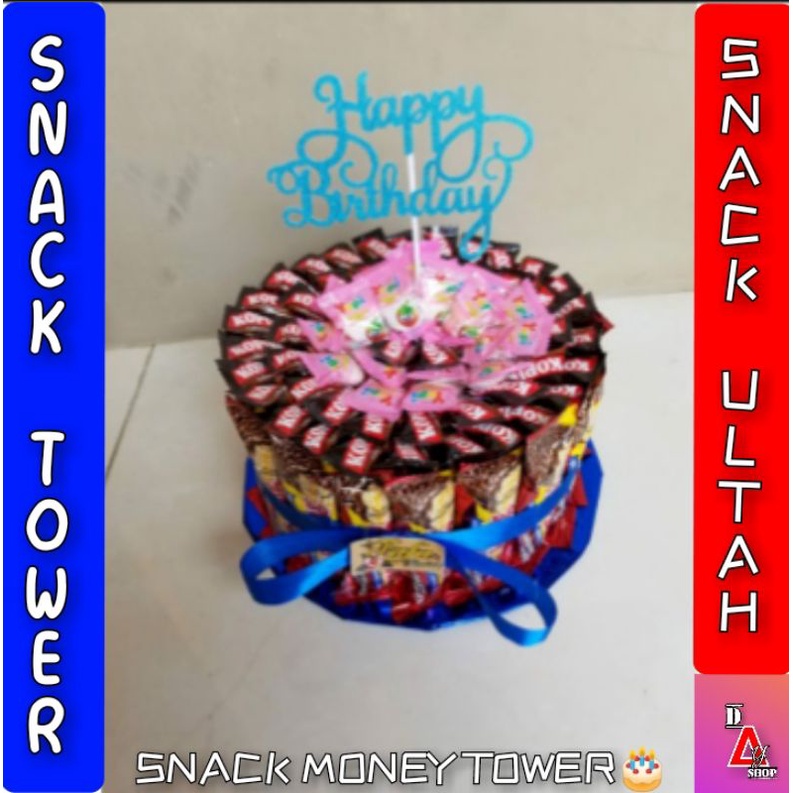 

SNACK TOWER BIRTHDAY / KUE ULTAH TERBARU / HAMPERS ULTAH (FREE TOPPER)
