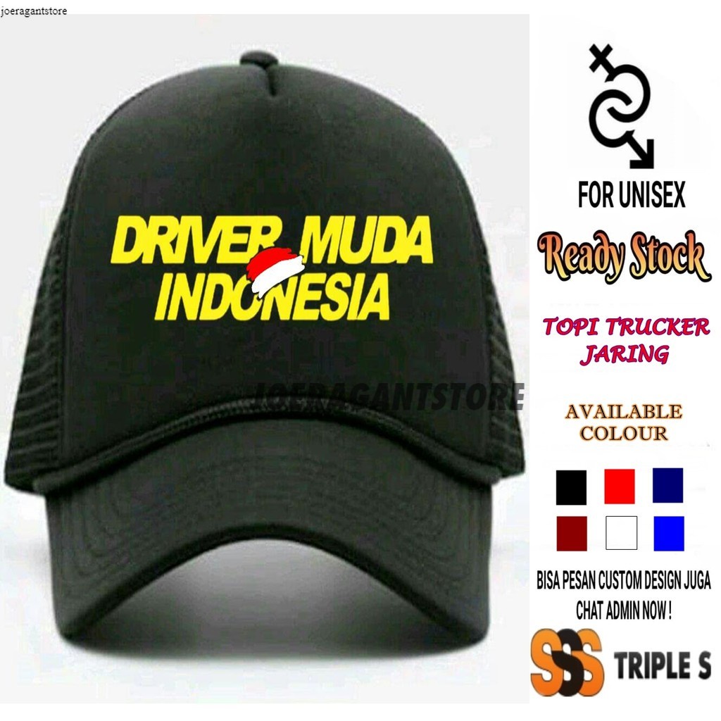 TOPI JARING PRIA KEREN DRIVER MUDA INDONESIA JS