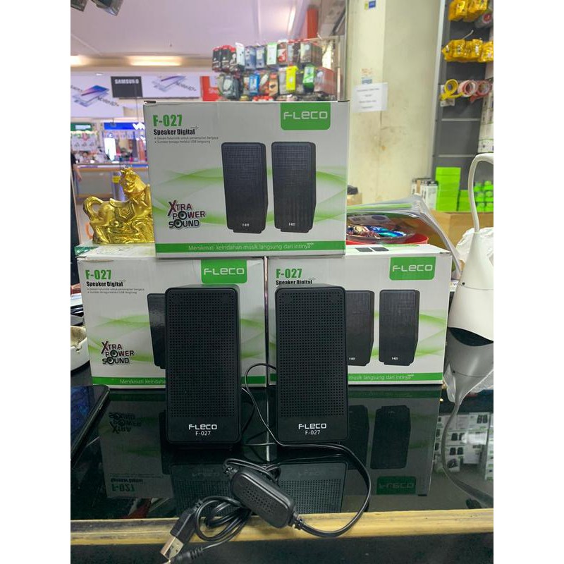 Fleco Speaker Digital Komputer HP Aktif Hifi Extra Bass - F-027