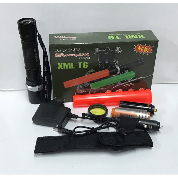 XML T6 senter police Swat lampu led T6 SX-8008T ~El~Xt1~