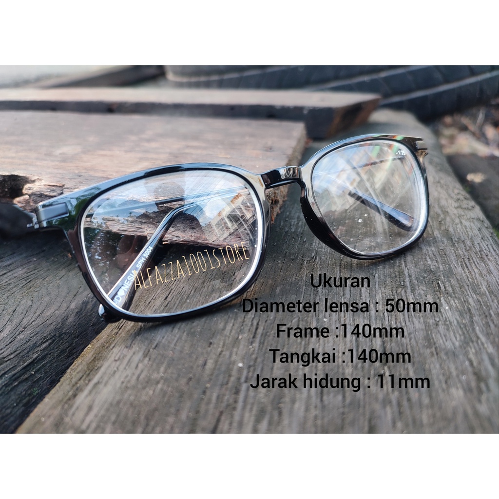 Minus kotak Kacamata minus kotak pria dan wanita bahan plastik tangkai besi