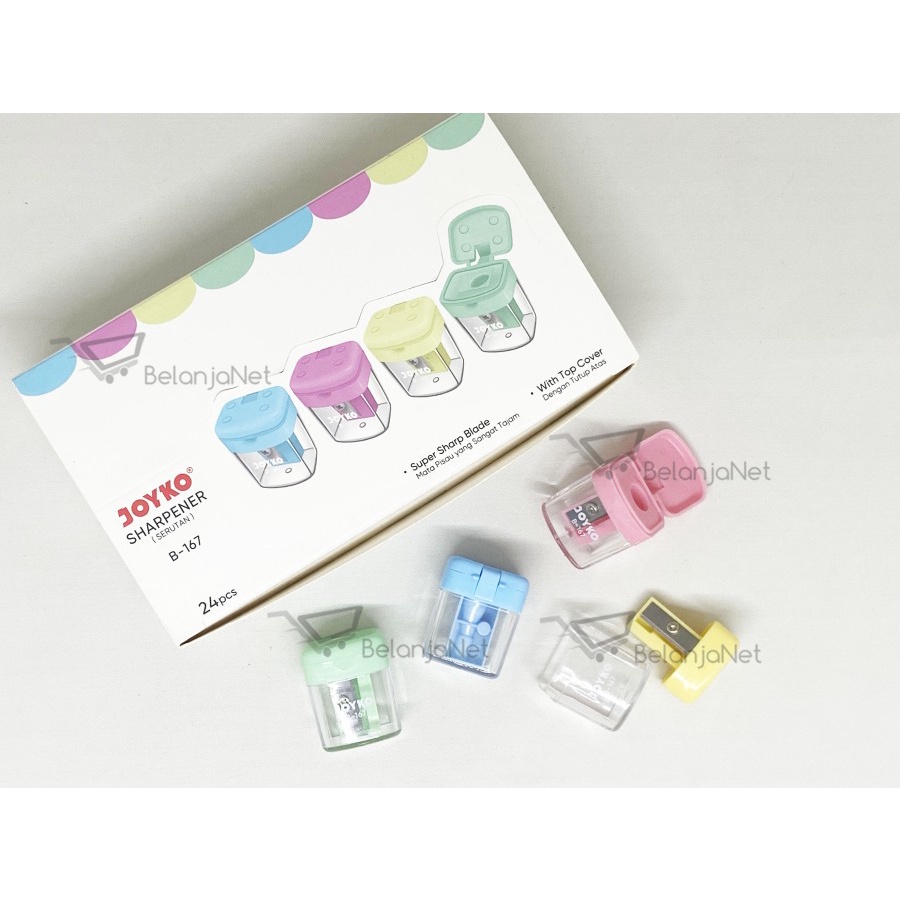 Rautan | Serutan | Sharpener Joyko B-167 Warna Pastel