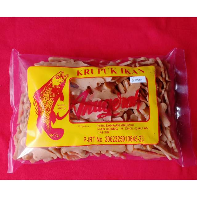 

Kerupuk / Krupuk Ikan Merah Bentuk Daun Mentah Gresik