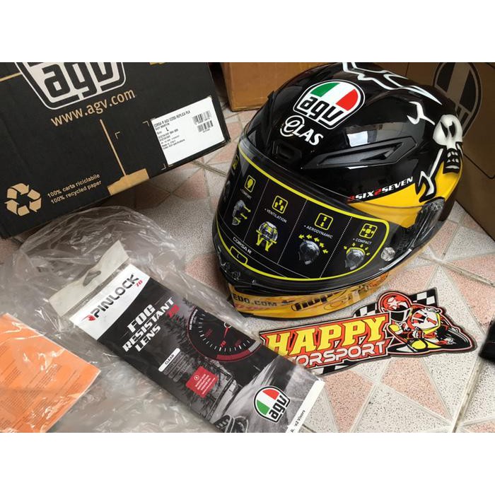 HELM FULLFACE AGV ORI ITALY CORSA R GUY MARTIN EUROFIT SIZE L (60-61CM