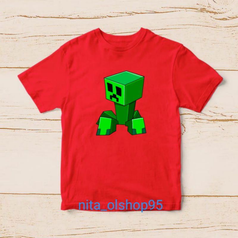 baju minicraft kaos Minecraft zombie