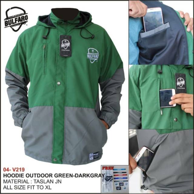 Jaket Outdoor Bulfaro Green-darkgrey