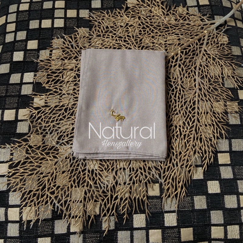 Part 1 Mylady Hijab Plain Voal Ultrafine by Myladyhijab dark mustard silver broken white optic white-NATURAL