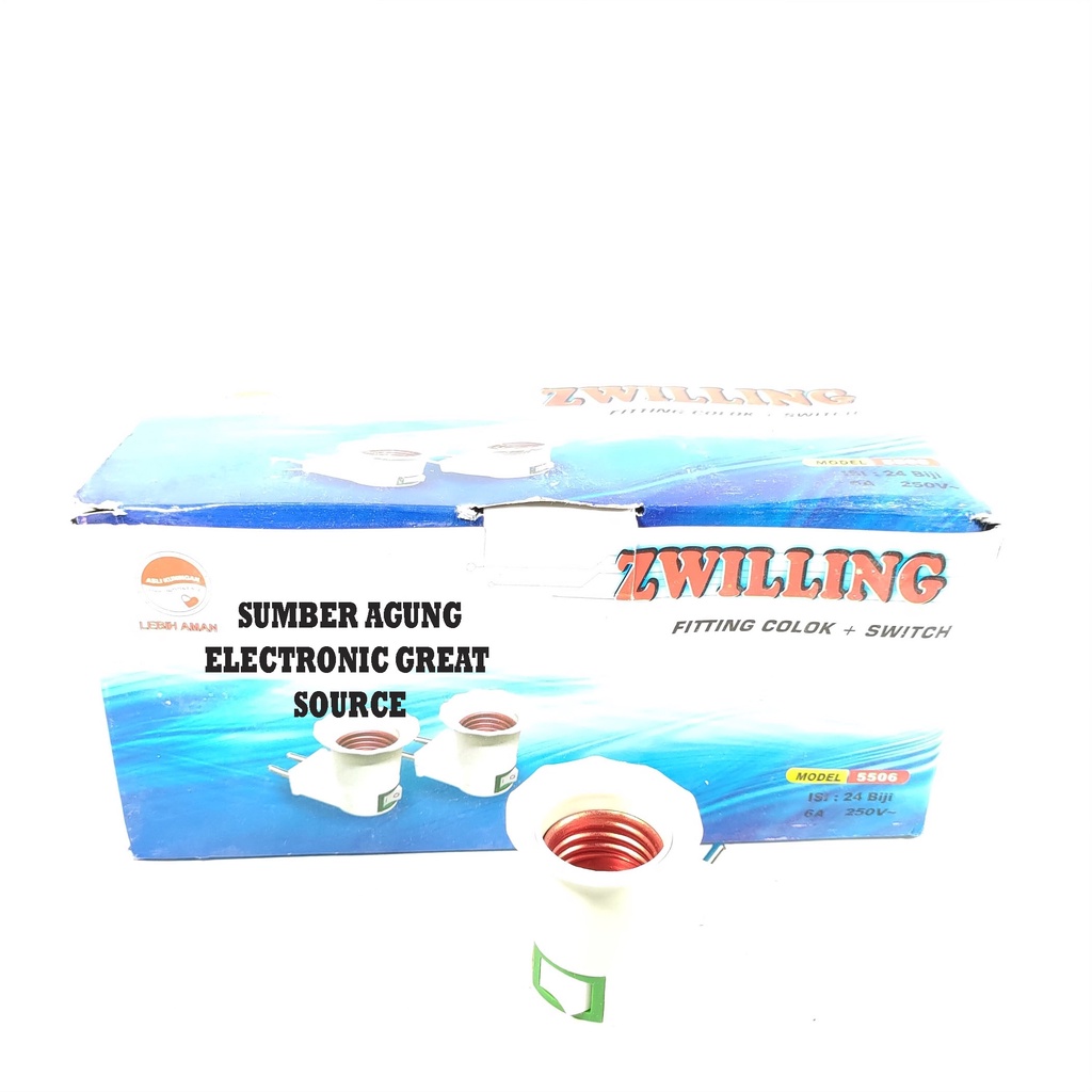 Fiting Colok Saklar Zwilling 5506 Fitting Lampu Langsung Tancap Stop Kontak