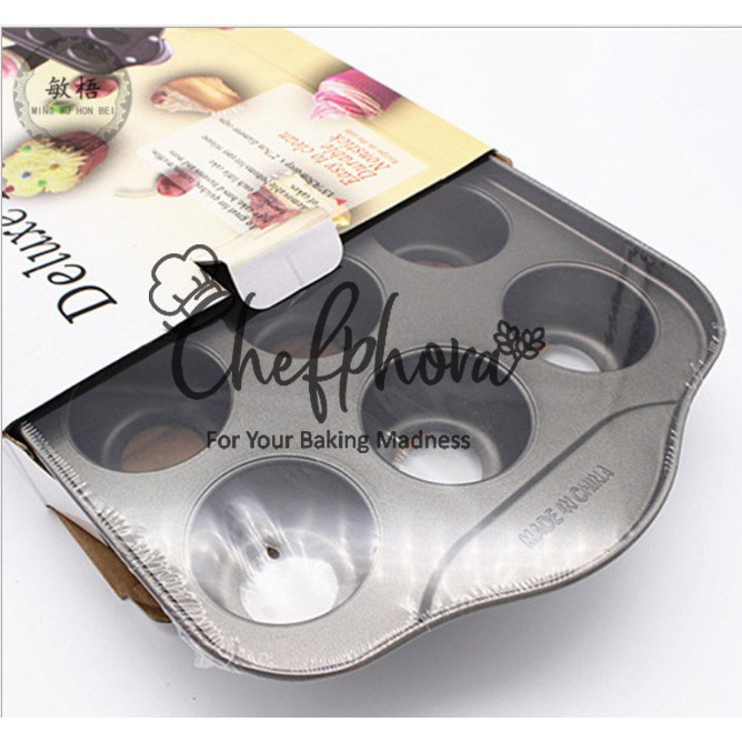 Loyang Mini Cheese Cake Pie Bulat Bongkar Pasang Non Stick Roti Bronis Brownies 12 Lubang