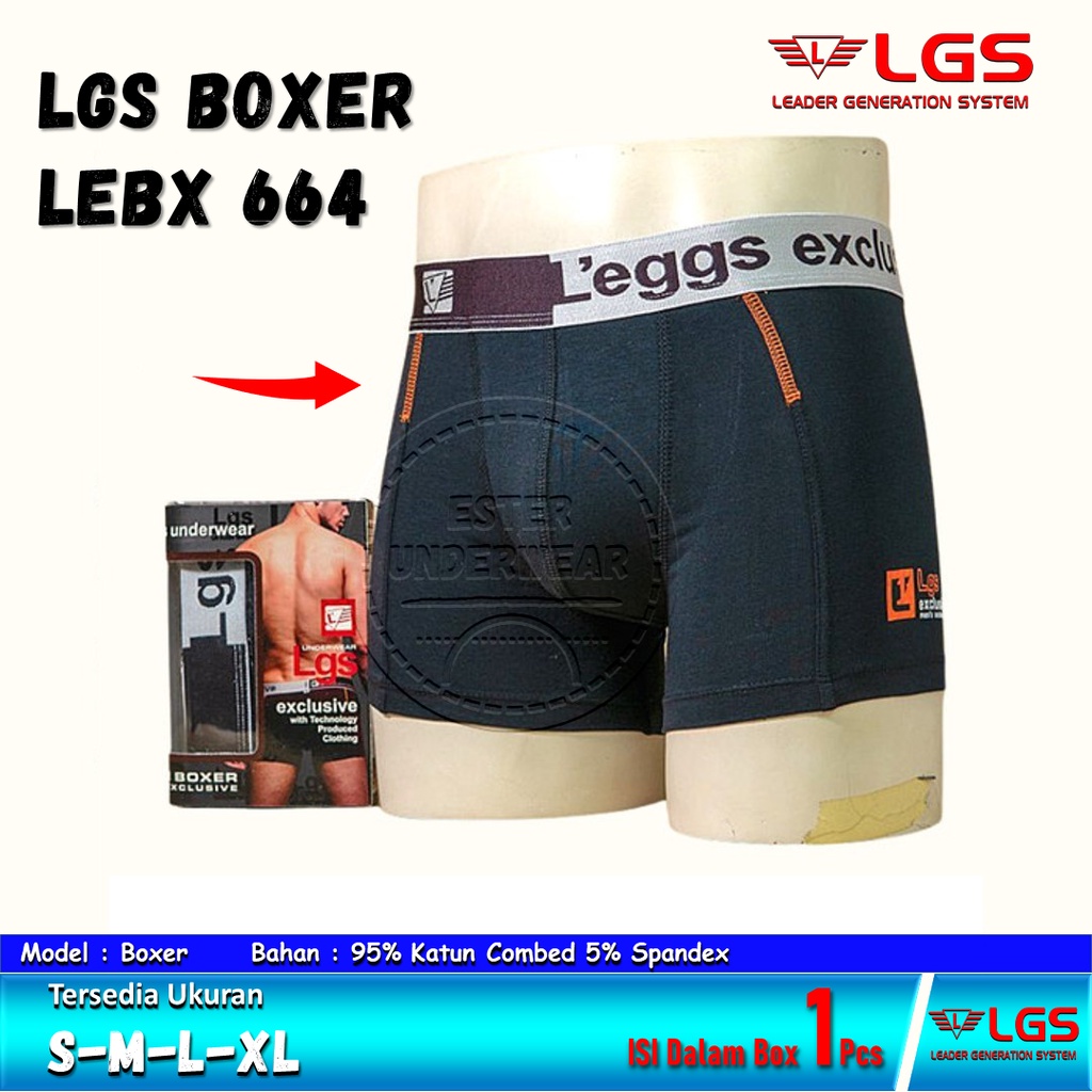 CELANA BOXER PRIA LGS 664 ISI 1 Pcs |CELANA LGS EXCLUSIVE