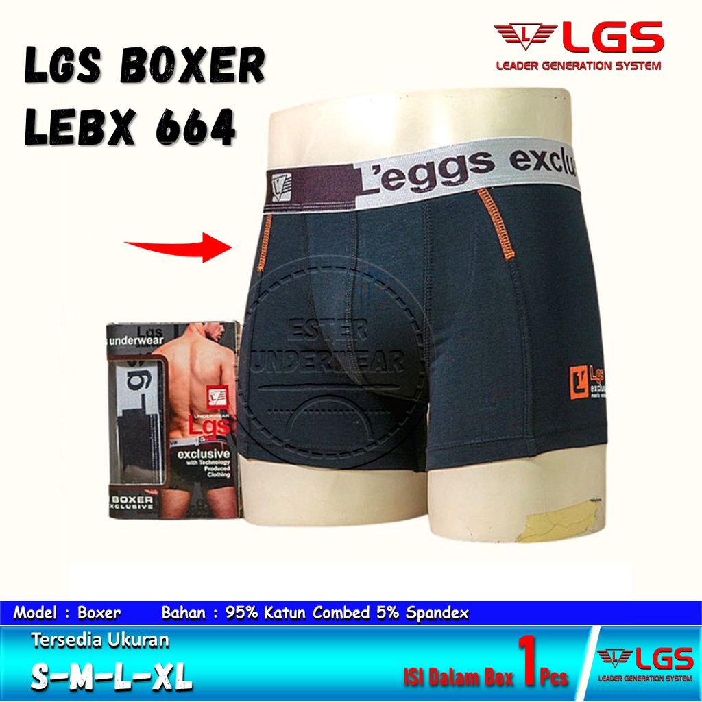 CELANA BOXER PRIA LGS 664 ISI 1 Pcs |CELANA LGS EXCLUSIVE