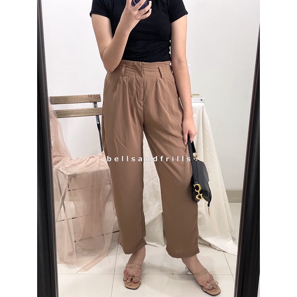 REYNA Celana Panjang Wanita / Kulot Korea Casual / Loose Pants P5