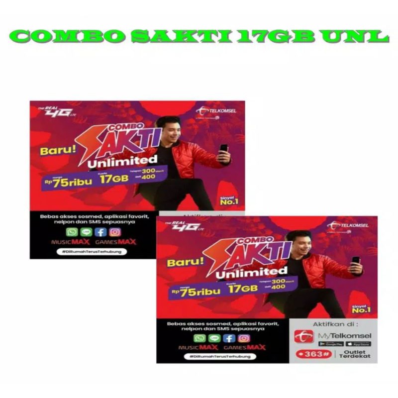 Kartu Combo SAKTI TELKOMSEL BAHAN LOOP/AS