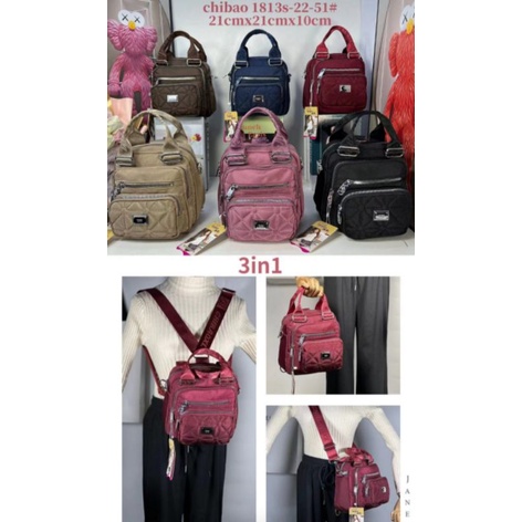 (Bisa cod)Tas wanita chibao import bisa ransel/selempang/tenteng termurah 1813s