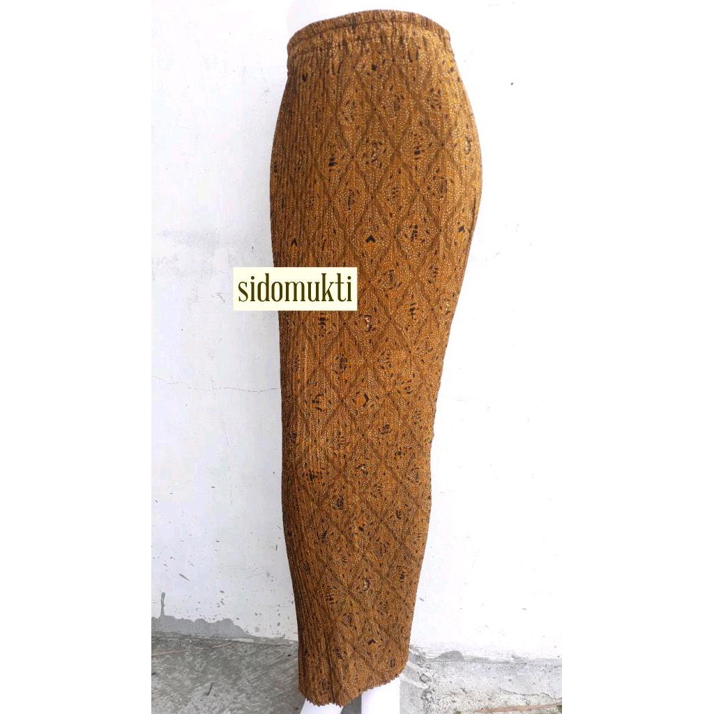 Rok Plisket Batik Jumbo Rok Plisket Batik Sogan Lp 120 Rok Kondangan / Rok Pengantin / Rok Wisuda