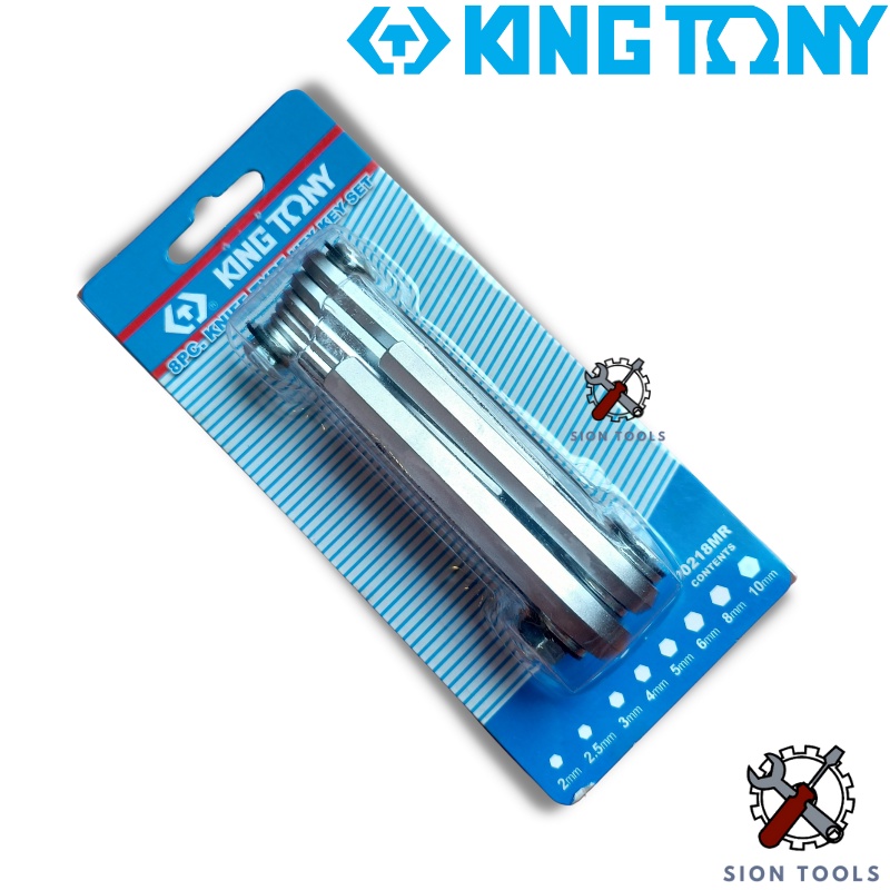 KING TONY KUNCI L SET HEX 8 PCS 210 MM / KNIFE TYPE HEX KEY SET