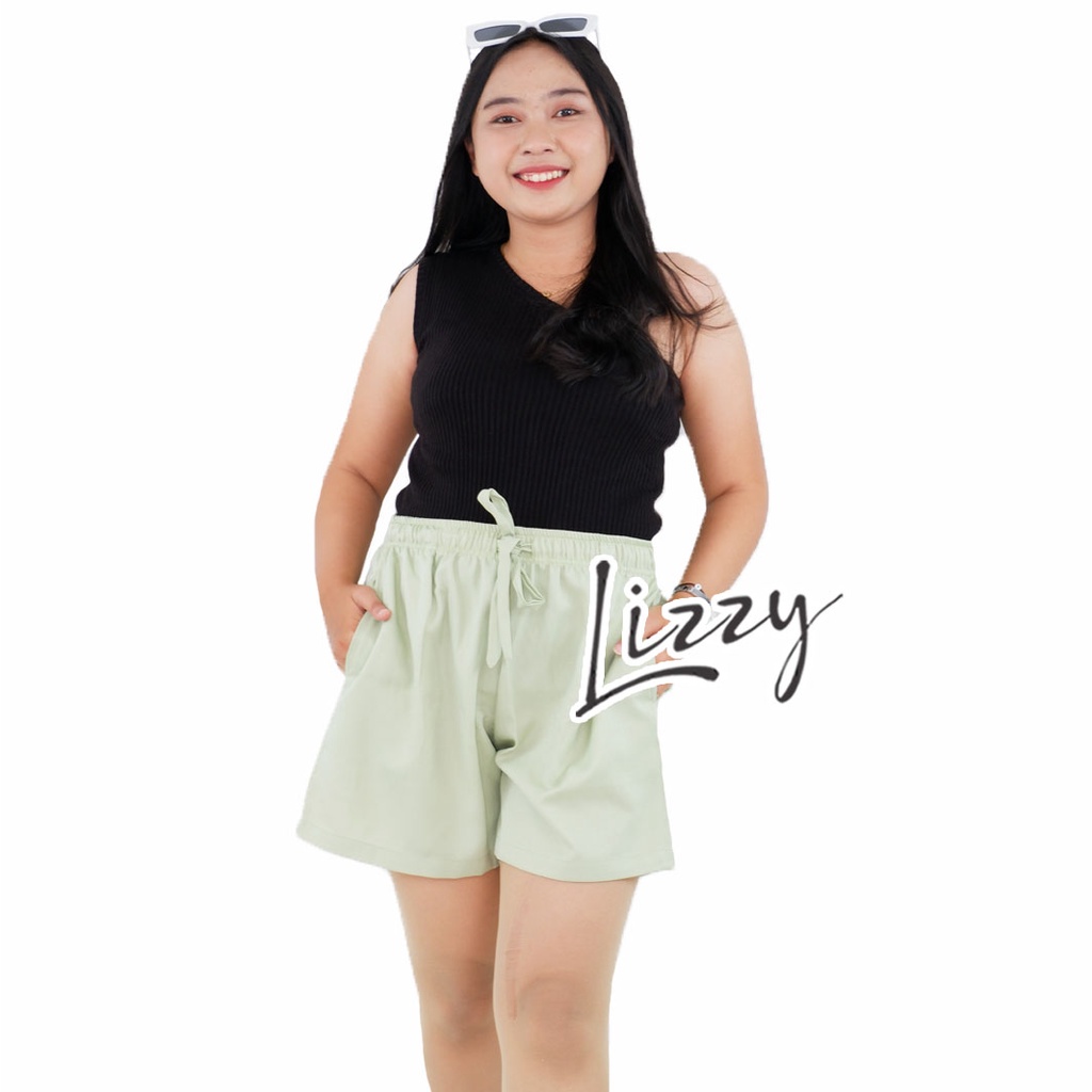 Lizzy - CELANA PENDEK POLOS MOSCREPE