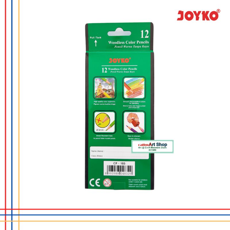 Pensil Warna Joyko 12 warna CP-103