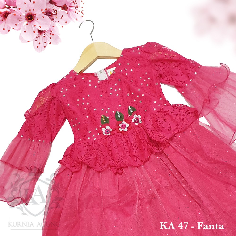 Baju Anak Perempuan 2 tahun sampai 8 tahun Gaun Anak Perempuan Import Pesta Dress Anak Perempuan KA47