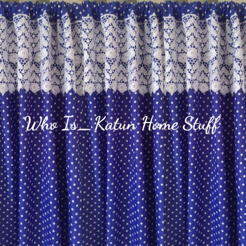 Gorden Kolong Dapur Minimalis Renda Polkadot