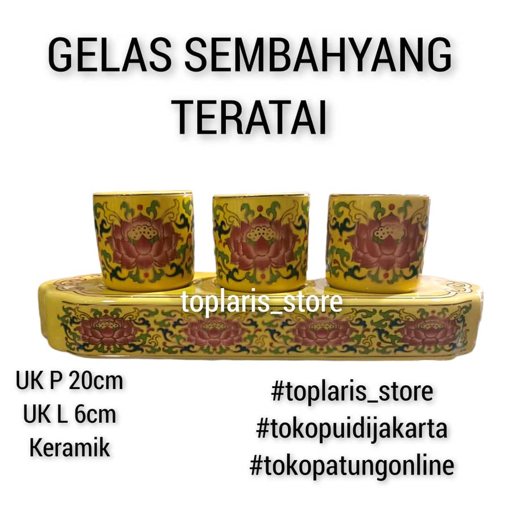 Gelas Sembahyang Teratai Set 3