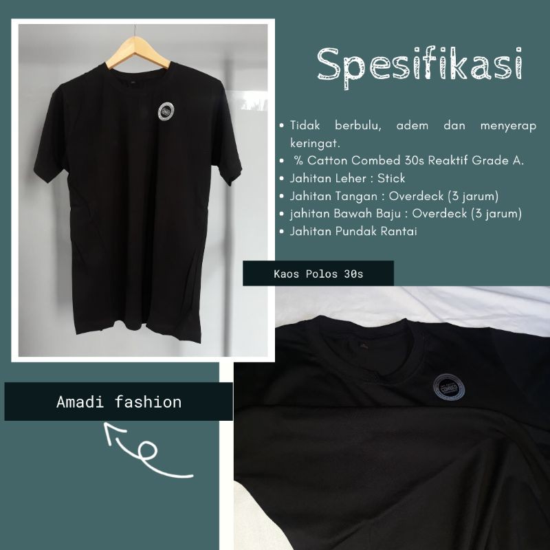 Kaos Polos Cotton Combed 30s Grade A / Warna Bold / Kaos Pria Wanita / [AMD]